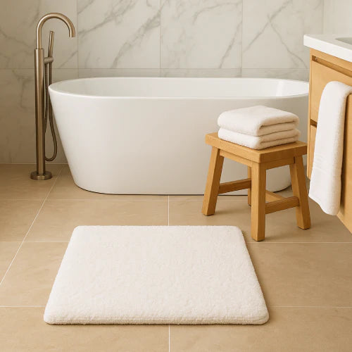 Comment donner un effet “hotel de luxe” avec un tapis de bain