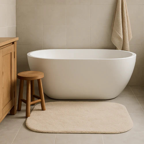 Comment transformer une salle de bain avec un simple tapis