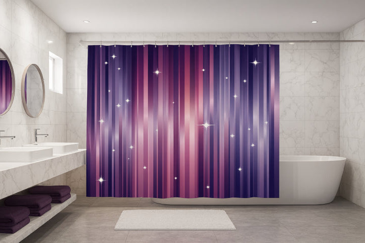 Rideau De Douche Aubergine lavabo