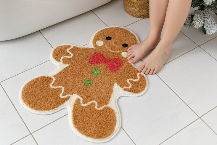 Tapis de bain pain d'épice pieds