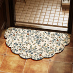 Tapis de sol de salle de bain semi-circulaire à motif floral - Vignette | Douceur De Bain