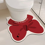 Tapis de sol de toilette avec nœud rouge - Vignette | Douceur De Bain