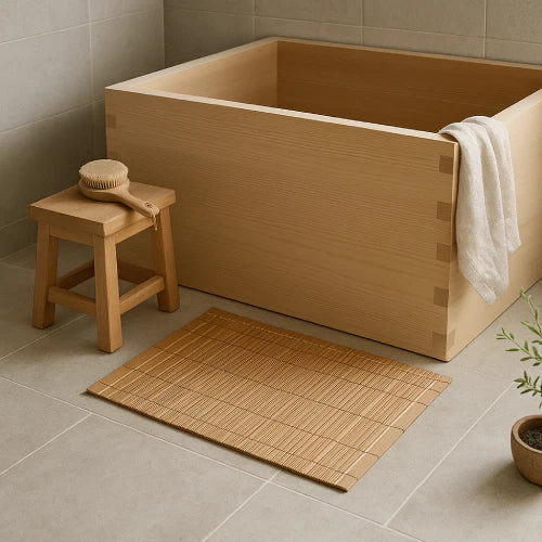 Tapis de bain style japonais : codes, matières, inspirations
