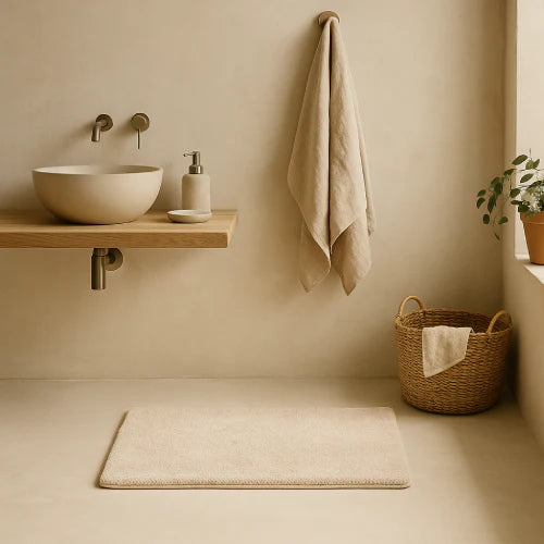 10 idées déco pour assortir son tapis de bain à sa salle d’eau