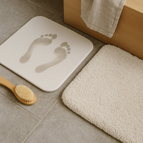 Tapis de bain diatomite vs microfibre : lequel choisir ?