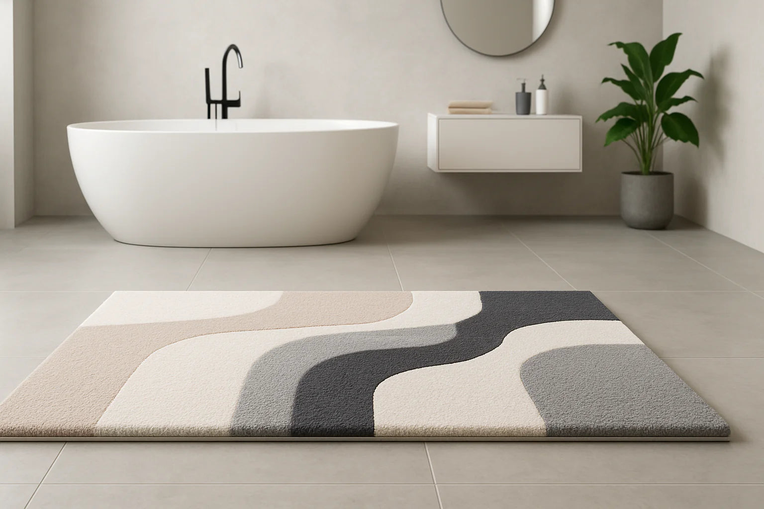Tapis de bain design