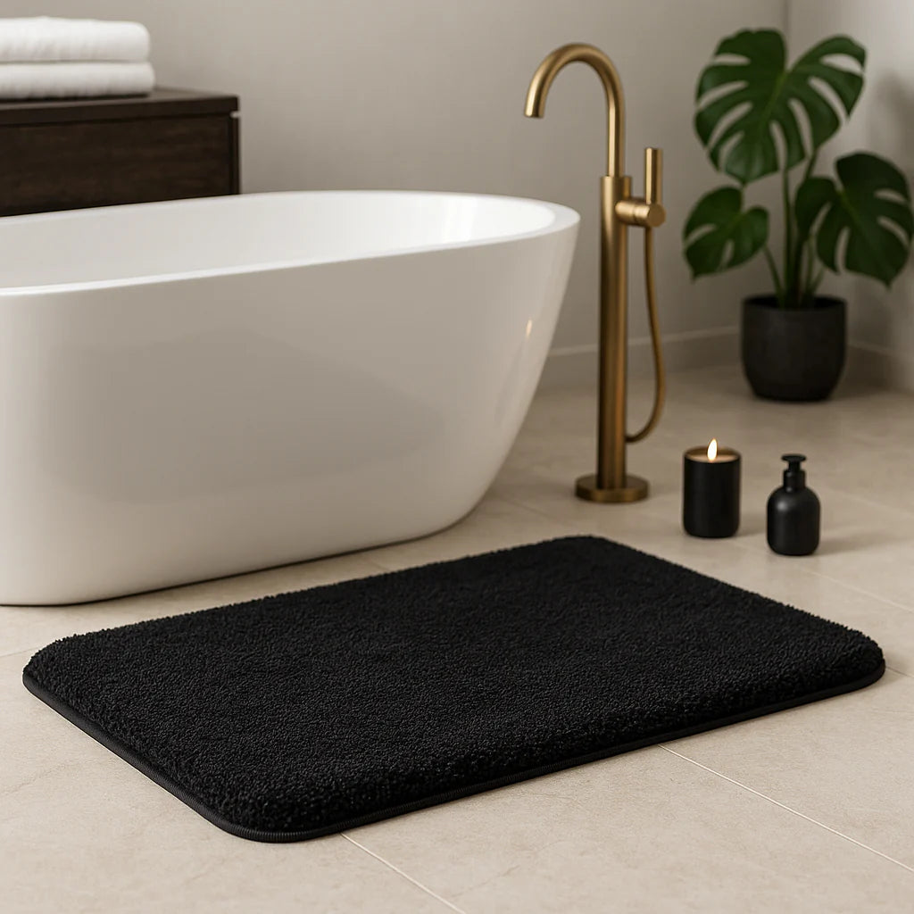 Tapis de bain noir