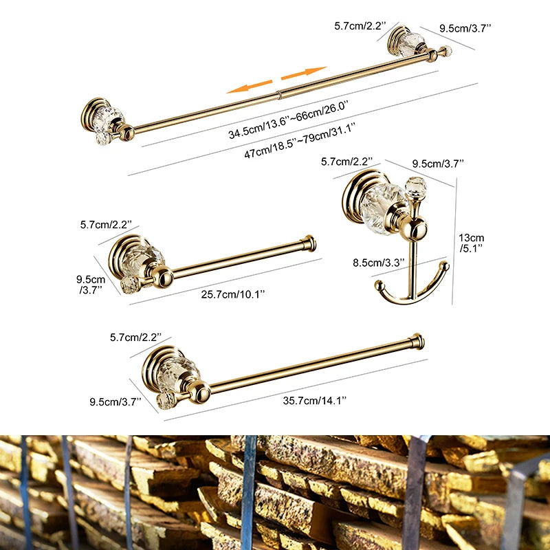 Accessoires Muraux Dorés Style Palace taille 