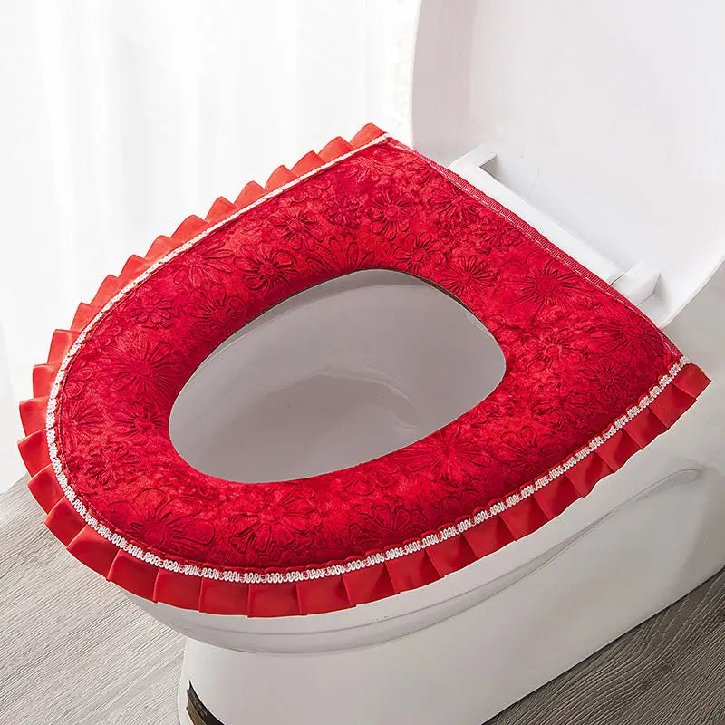 Couvre Abattant Palace Chic en Velours brodé