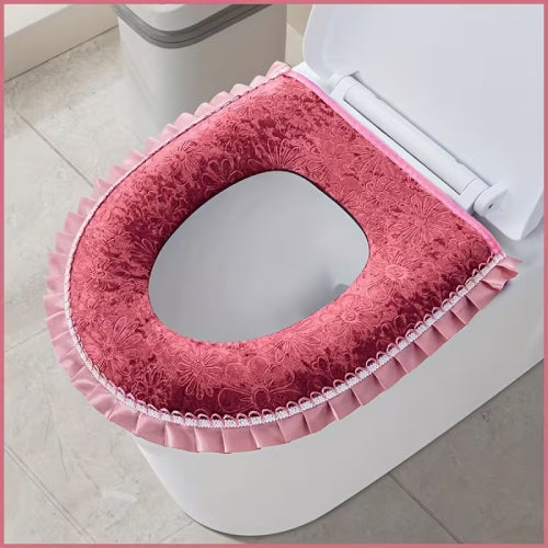 Couvre Abattant Palace Chic en Velours brodé bain