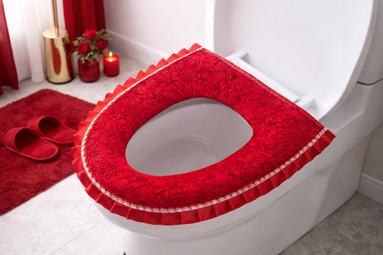 Couvre Abattant Palace Chic en Velours brodé tapis