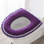 Couvre Abattant Palace Chic en Velours brodé - Vignette | Douceur De Bain