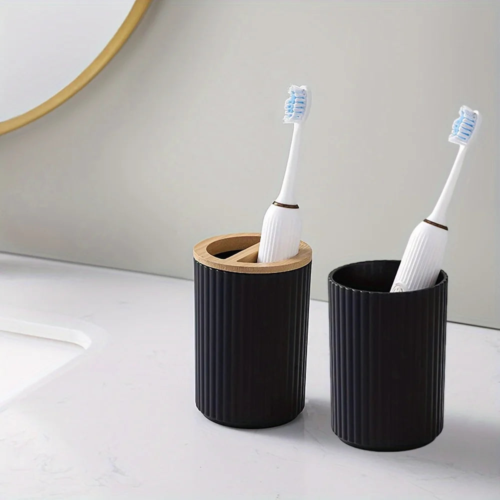 Ensemble accessoires salle de bain 6 pièces  brosse 