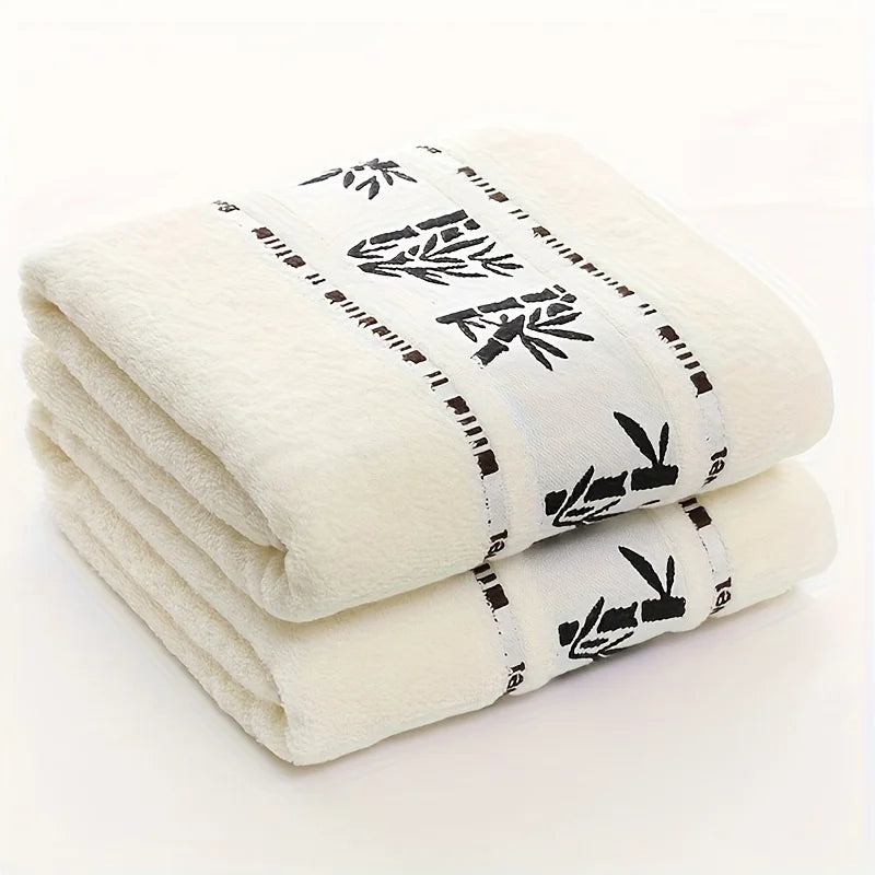 Ensemble de serviettes 100% fibre de bambou blanc 