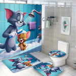 Ensemble de tapis de bain + rideau de bain Tom et Jerry - Vignette | Douceur De Bain