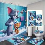 Ensemble de tapis de bain + rideau de bain Tom et Jerry - Vignette | Douceur De Bain