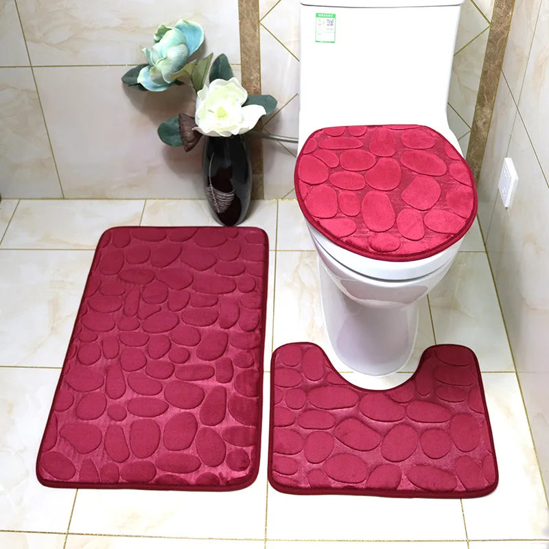 Ensemble tapis de bain et WC faïence