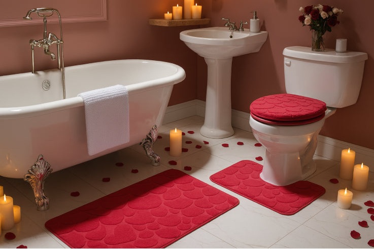 Ensemble tapis salle de bain toilette 