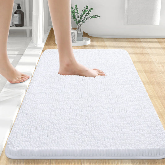 Grand tapis de bain blanc