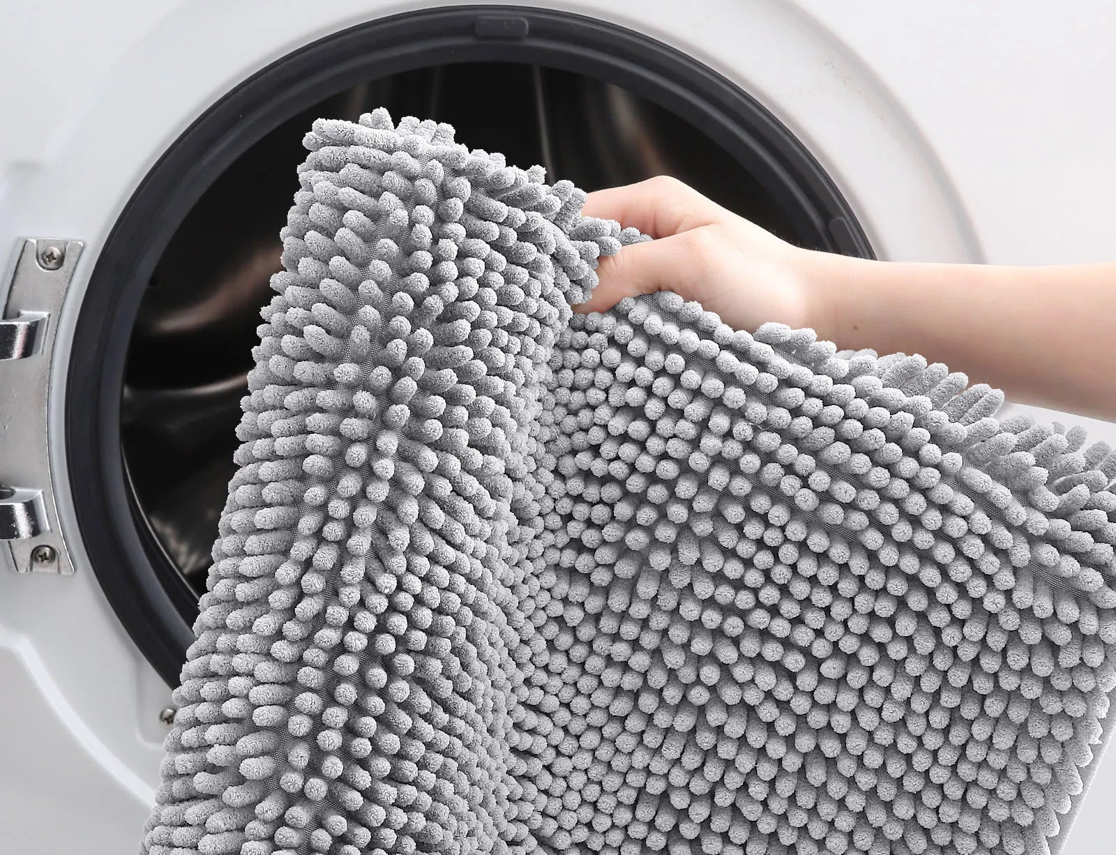 Grand tapis de bain blanc machine à laver