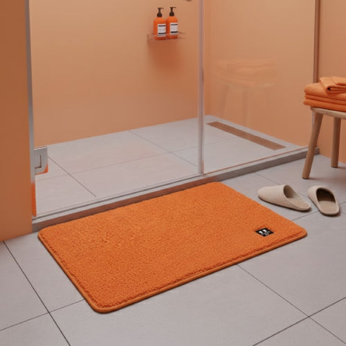 Grand tapis salle de bain original vitre 
