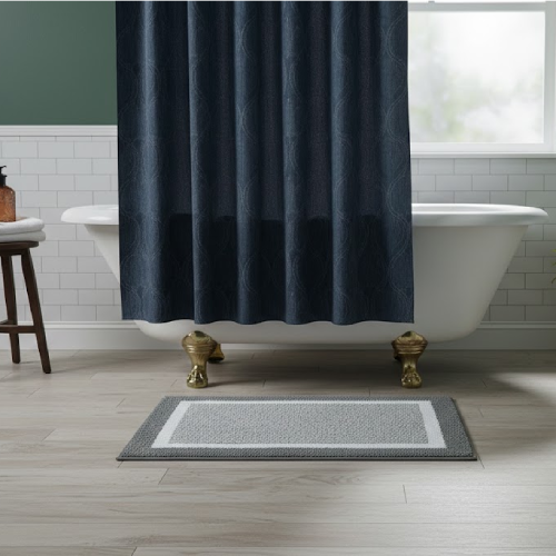 Long tapis de bain rideau 