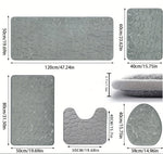 Lot de 5 tapis de sol pour salle de bain premium en galets - Vignette | Douceur De Bain