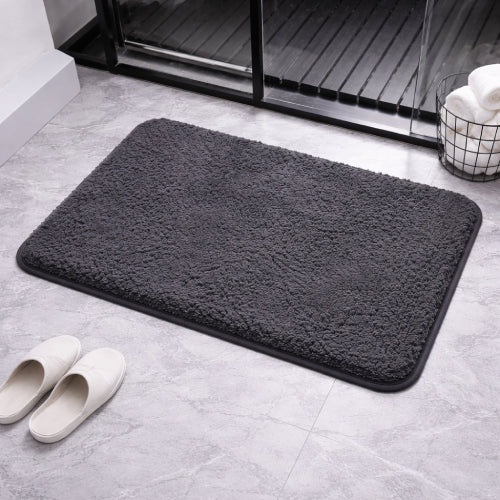 Petit tapis de bain sol noir 