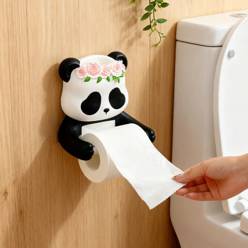 Porte-Papier Toilette Panda  fleurs 