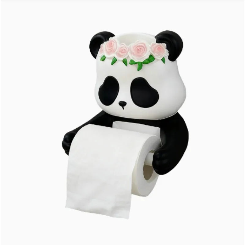 Porte-Papier Toilette Panda  fond blanc 