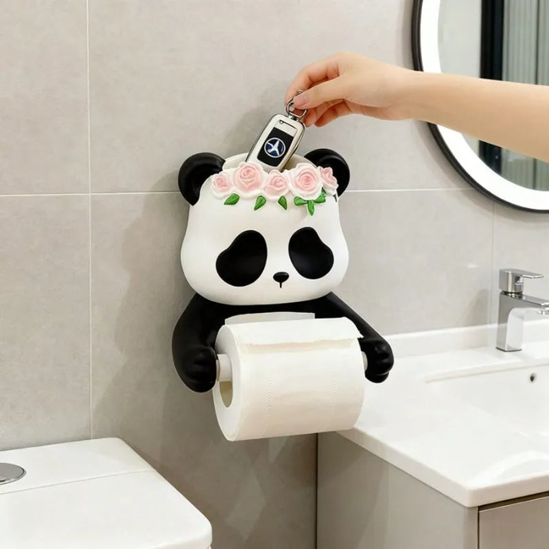 Porte-Papier Toilette Panda  murale 