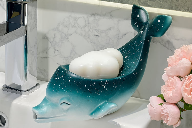 Porte-Savon Dauphin à Drainage  bouquet 