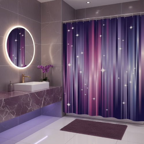 Rideau De Douche Aubergine violet 