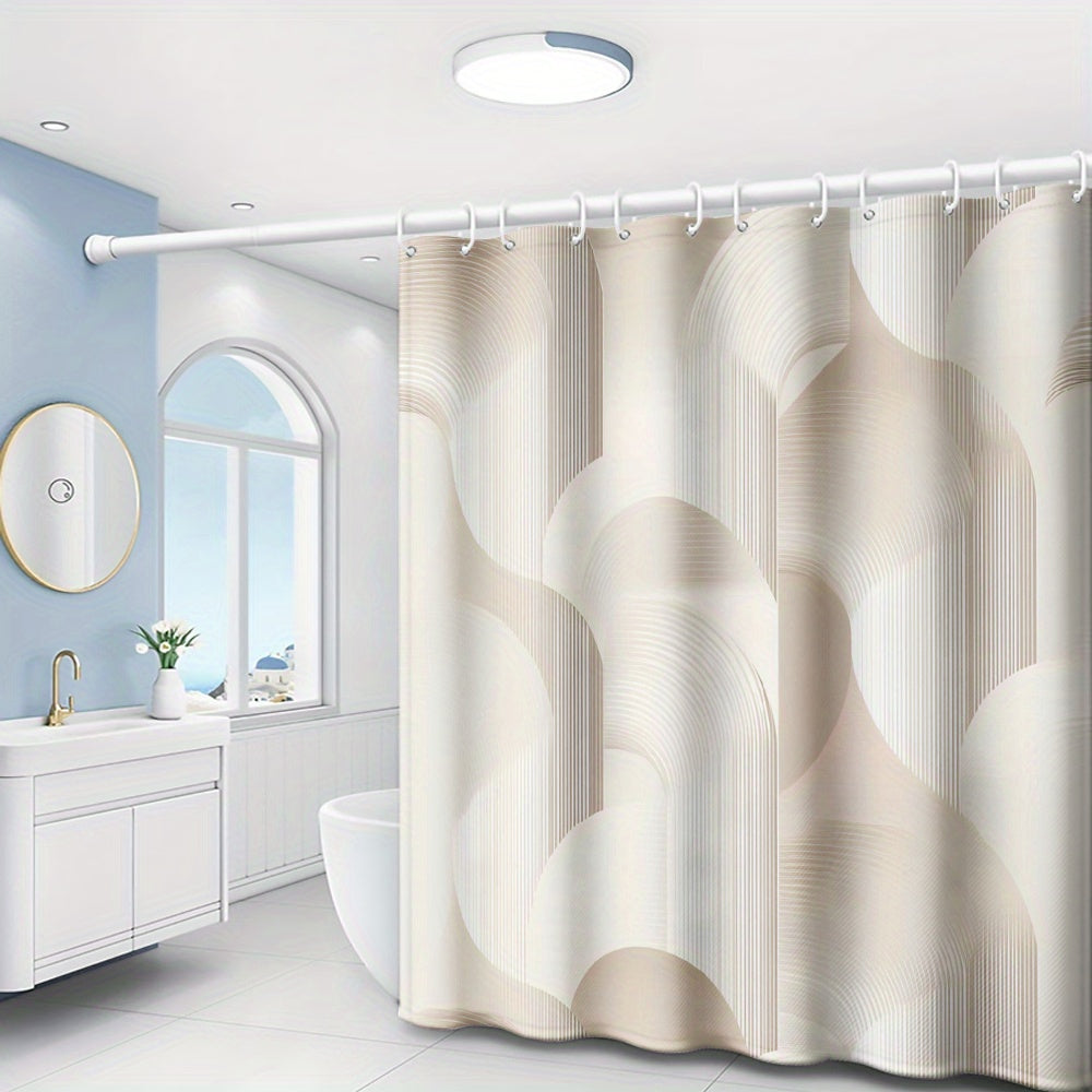 Rideau De Douche Marron Beige