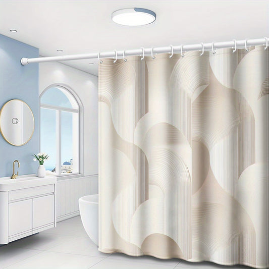 Rideau De Douche Marron Beige