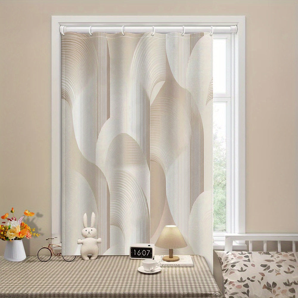 Rideau De Douche Marron Beige fenêtre 