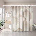 Rideau De Douche Marron Beige - Vignette | Douceur De Bain