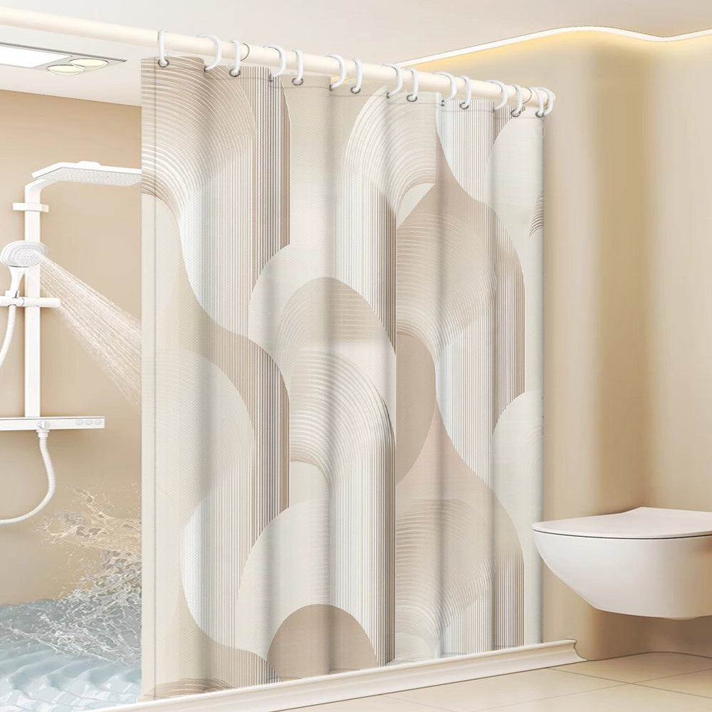 Rideau De Douche Marron Beige toilette 