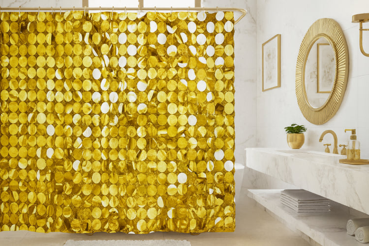 Rideau De Douche Or  plante 