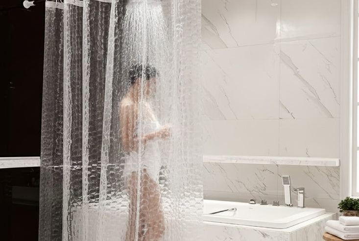 Rideau De Douche transparent très Épais fille 