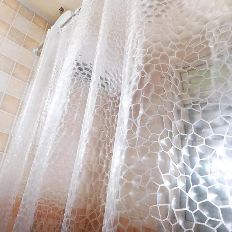 Rideau De Douche transparent très Épais  plié 