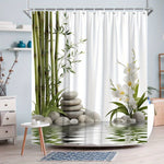 Rideau de Douche Galets & Orchidée - Vignette | Douceur De Bain