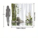 Rideau de Douche Galets & Orchidée - Vignette | Douceur De Bain