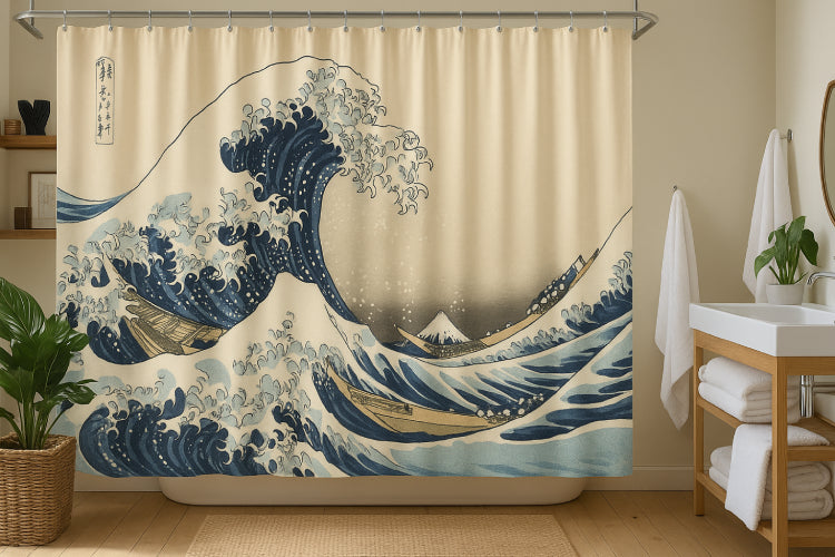 Rideau de Douche Japonais panier 