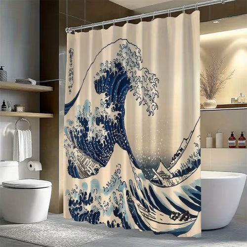 Rideau de Douche Japonais toilette 