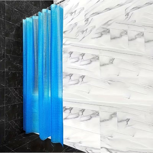 Rideau de Douche Transparent Bleu bain 