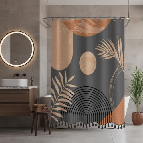 Rideau de Douche exotique plante 