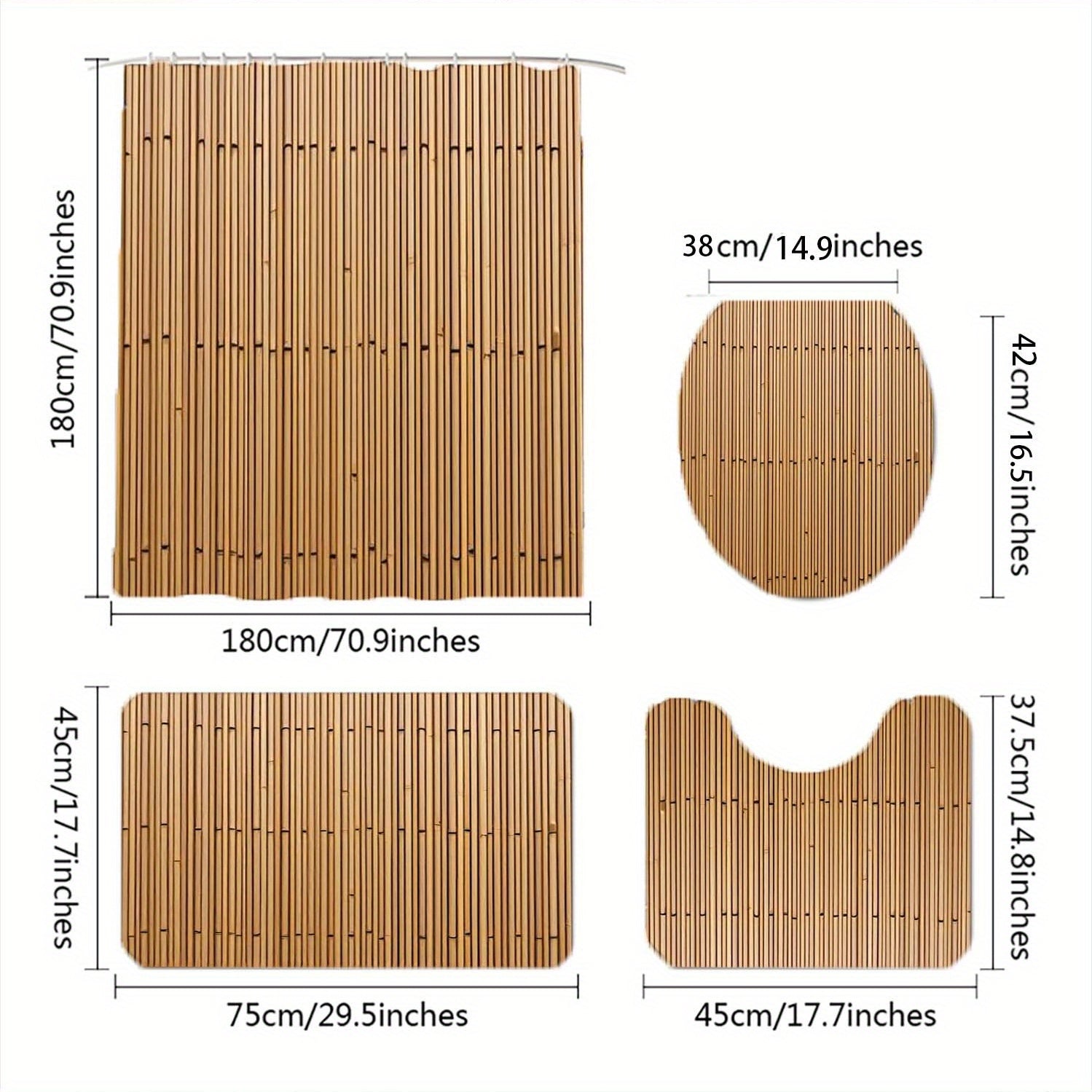 Rideau de Salle de Bain  Bambou tailles 