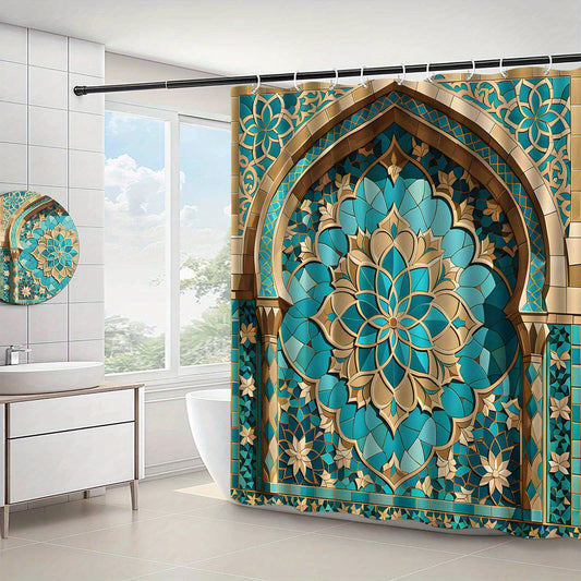 Rideau de bain fleur de lotus