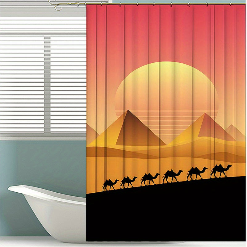 Rideau de bain les pyramides soleil 